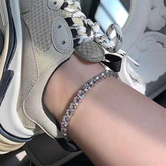 Full diamond design, simple and personalized fashion anklet