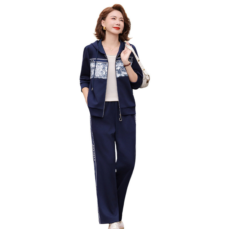 恒源祥妈妈秋装外套2025新款中老年运动套装女春秋贵夫人洋气拼接,淘宝优惠券,粉丝福利购,淘宝优惠卷