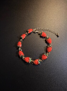 Vintage古着 Strawberry红色草莓手链