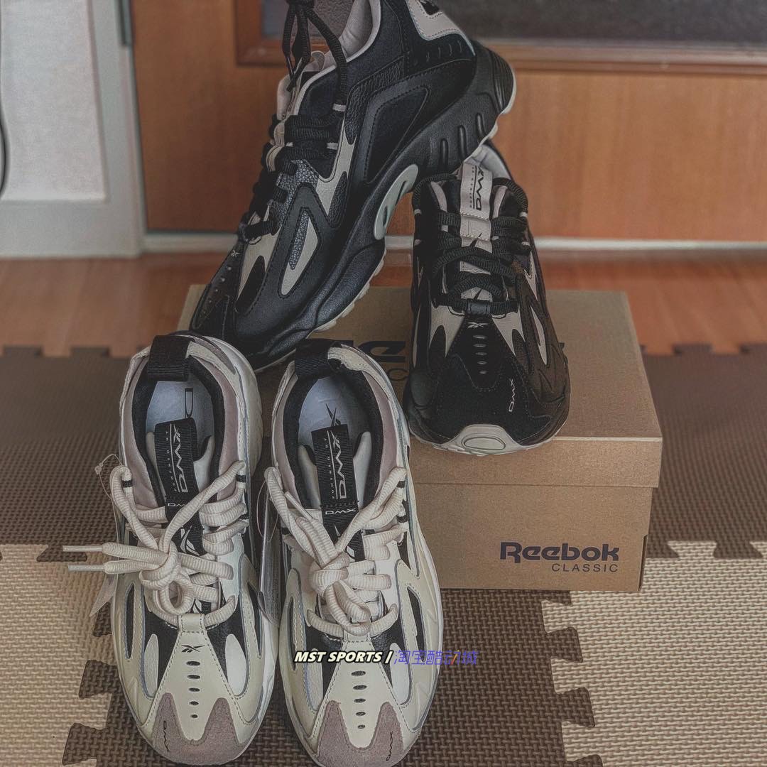 Reebok锐步DMX奶白黑芝士复古老爹鞋跑鞋DV9232 DV9234 DV9221-图0