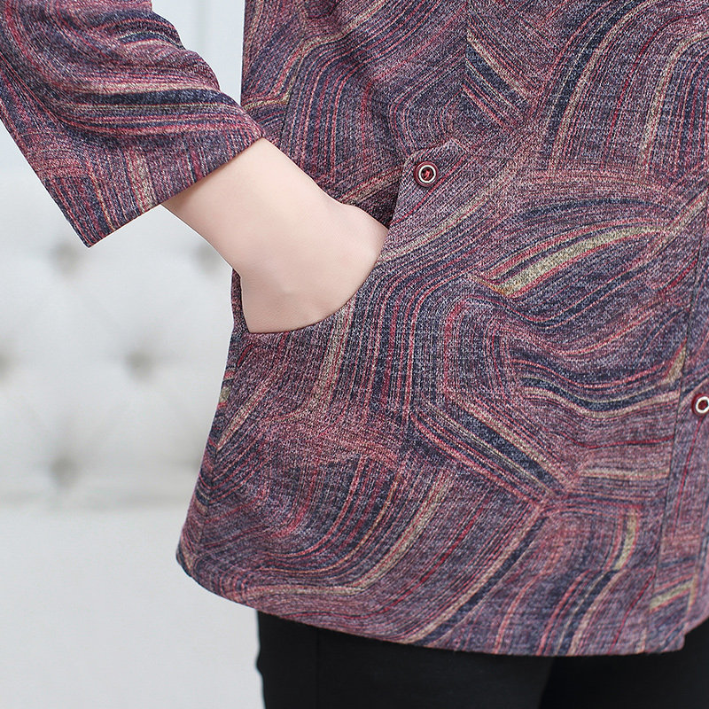 2020新款妈妈春秋中老年女装50衬衫 淑音中老年女装