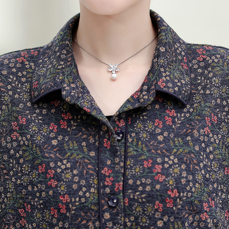 妈妈高贵50岁60中年女装中老年衬衫 淑音中老年女装