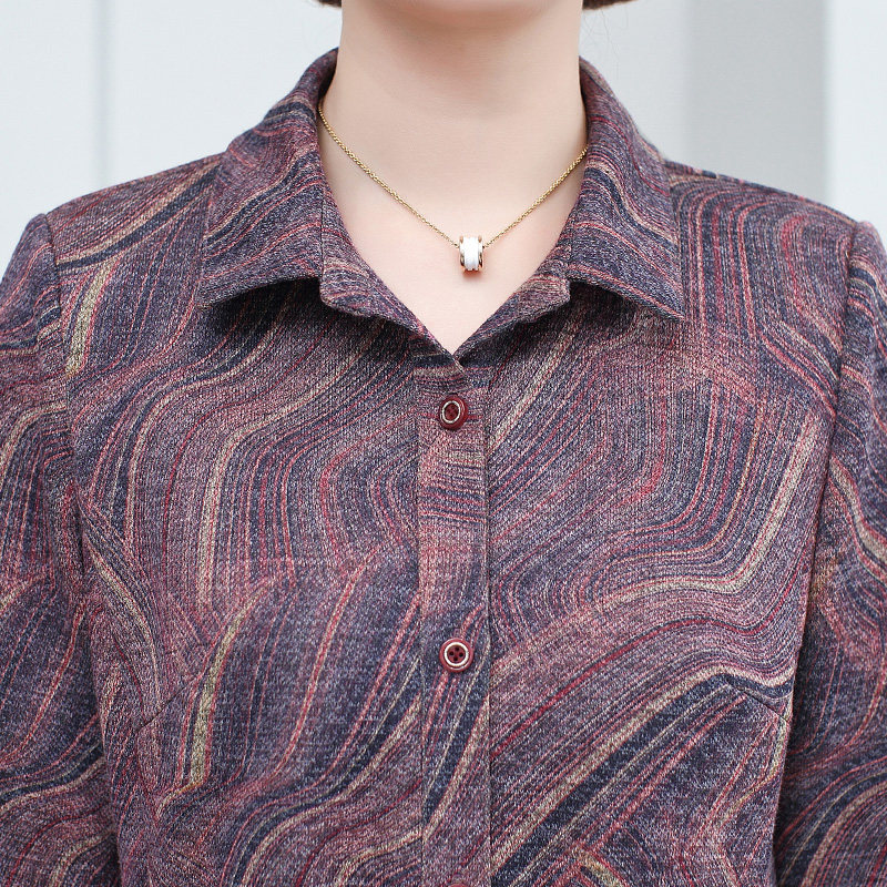 2020新款妈妈春秋中老年女装50衬衫 淑音中老年女装