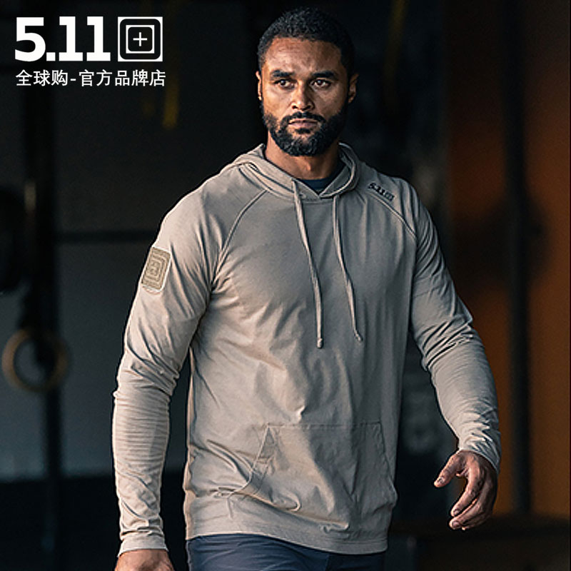 美国5.11巡洋舰男套头卫衣511轻薄透气军迷带帽户外弹力外套72139,淘宝优惠券,粉丝福利购,淘宝优惠卷