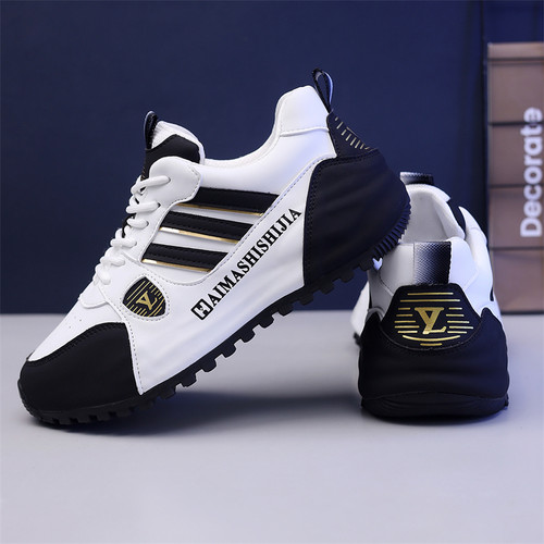 真皮休闲运动鞋2025新款秋冬季男女情侣老爹鞋加绒软底舒适皮蓬鞋 - 图3