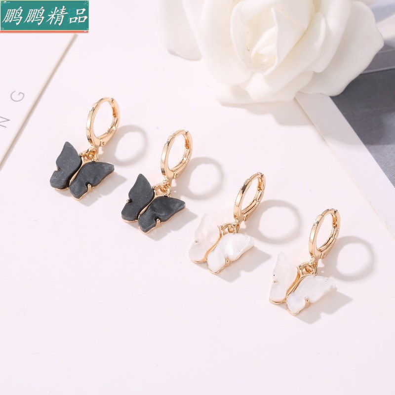 Small fresh lady personality earring butterfly 时尚 earrings - 图2