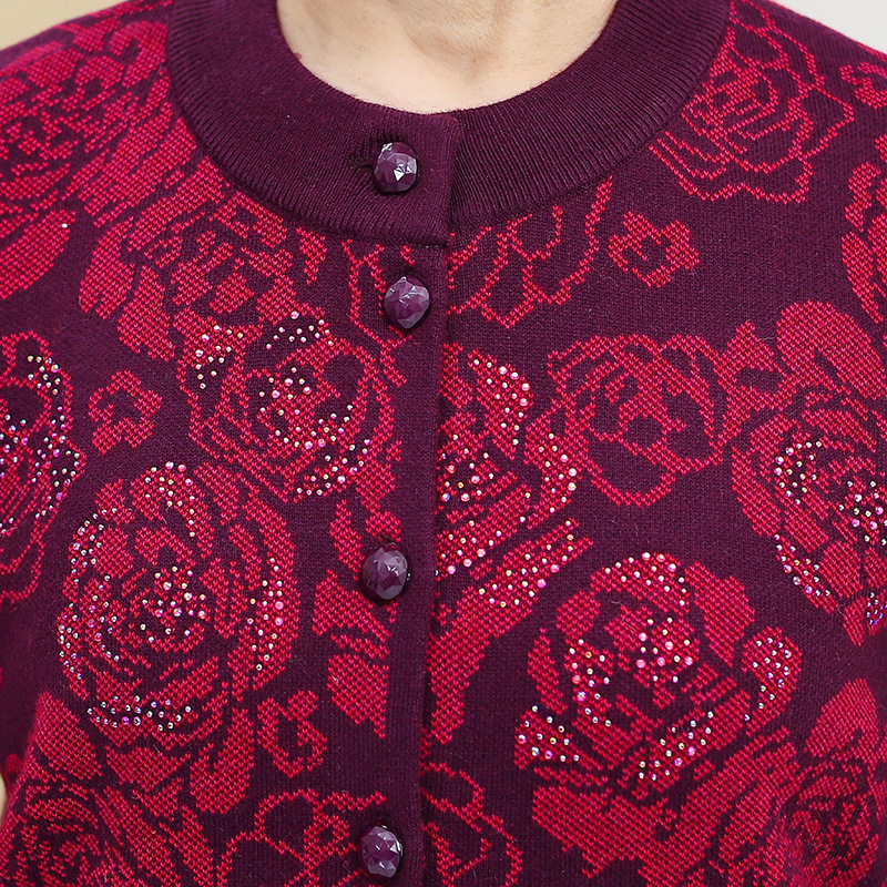 恒源祥老年人加绒加厚款羊毛衣女妈妈太太春装开衫70岁80奶奶春秋,淘宝优惠券,粉丝福利购,淘宝优惠卷