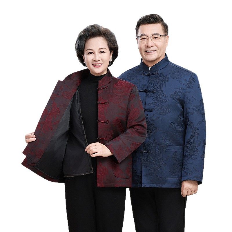 恒源祥唐装长袖中老年人棉服保暖外套爸爸长袖加厚中国风老人过寿,淘宝优惠券,粉丝福利购,淘宝优惠卷