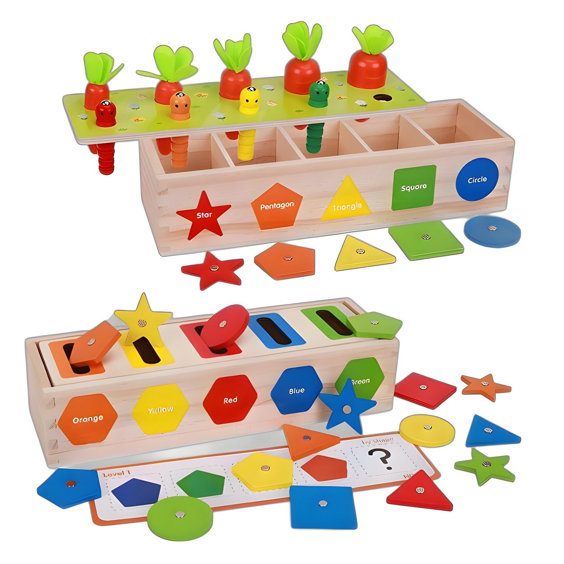 儿童蒙氏教具形状认知颜色分类训练投币配对盒幼儿园早教益智玩具,淘宝优惠券,粉丝福利购,淘宝优惠卷