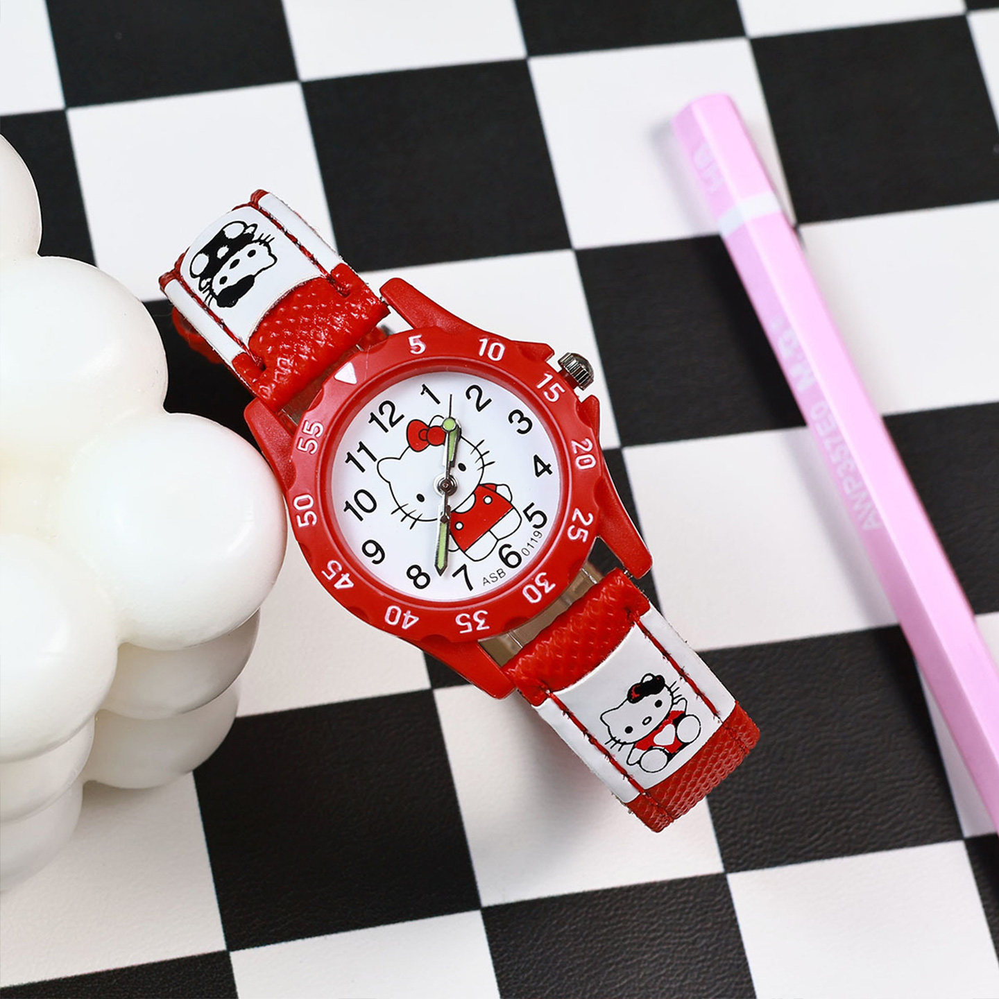 HelloKitty儿童手表女孩小学生初中生6-12岁2025新款只看时间石英,淘宝优惠券,粉丝福利购,淘宝优惠卷