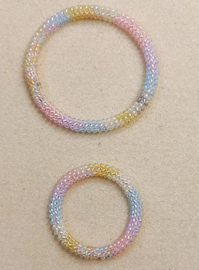 进口捷克宝仕奥莎2/3/4mm独角兽珠光玻璃米珠diy手工串珠饰品配件