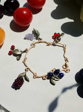 小众水果冷淡风森系复古手链