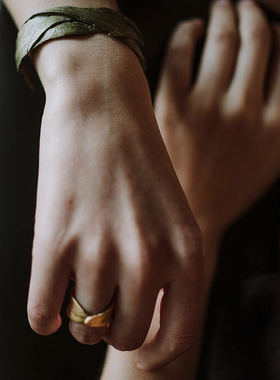 开口镀金小众复古戒指现货