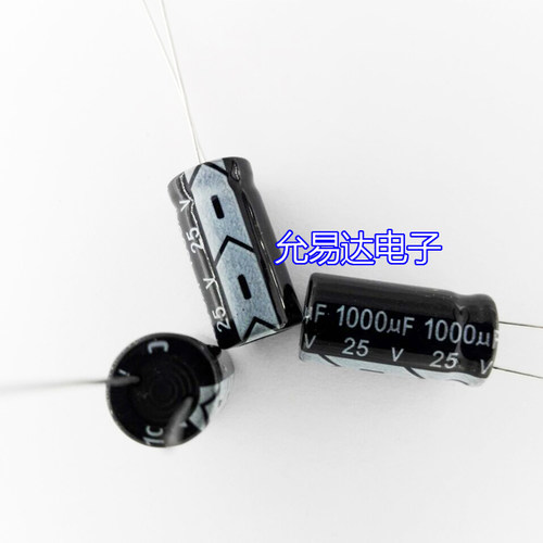 25V 1000UF 电解电容10*17mm 【20只】 - 图0