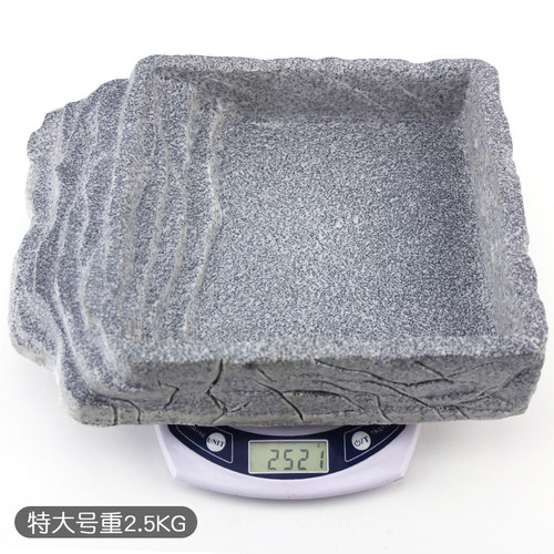 爬虫食盆陆龟箱水盆爬宠箱食盘蜥蜴角蛙守宫辐射泡澡盆宠物饮水盘 - 图1