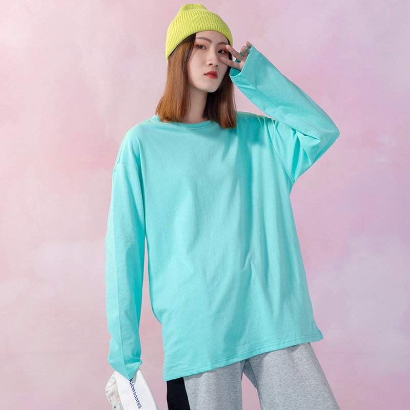 执帅2020年新款纯色纯棉长袖打底衫 执帅T恤