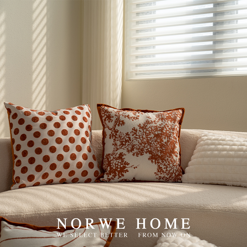 抱枕新款喜庆轻奢枕套客厅沙发靠枕靠腰靠背拆洗波点高级床头靠垫 - 图1