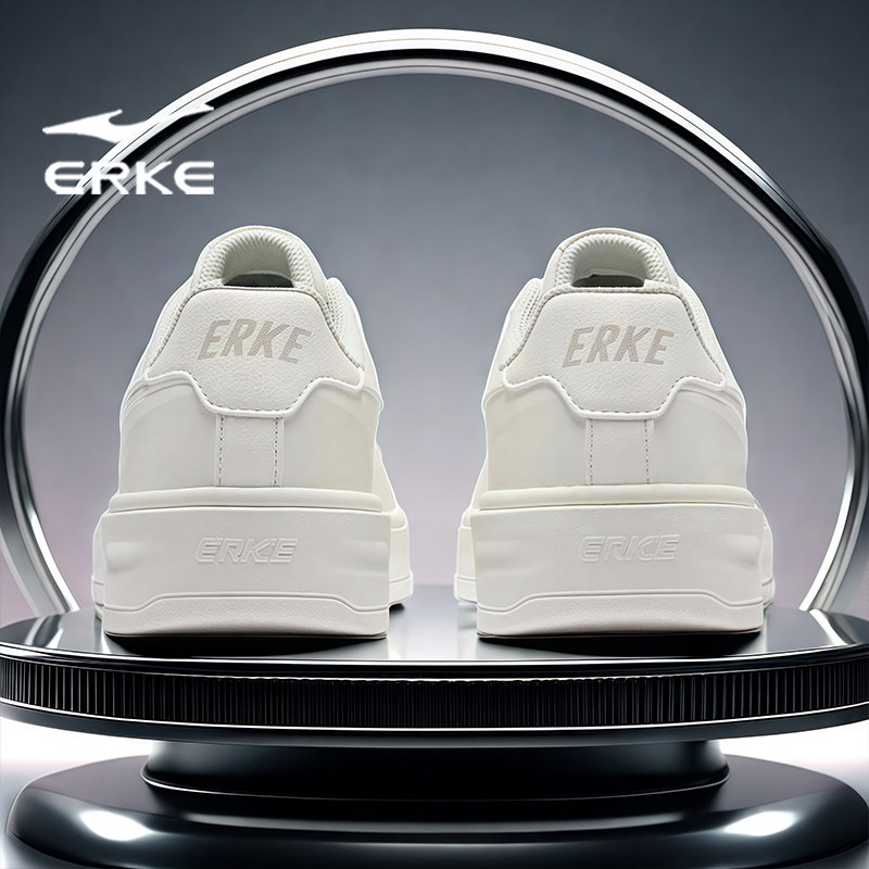 鸿星尔克男鞋2025秋冬软底运动鞋男士厚底减震轻便白色百搭板鞋男,淘宝优惠券,粉丝福利购,淘宝优惠卷