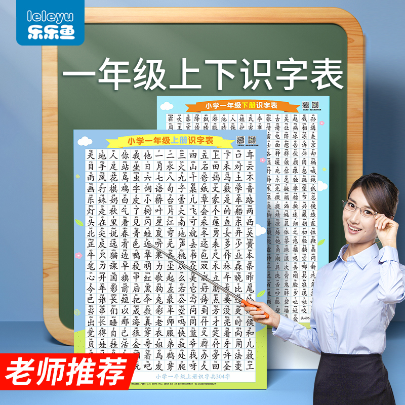 一年级识字挂图早教启蒙墙贴生字表语文认字汉语幼儿小学拼音训练 - 图3