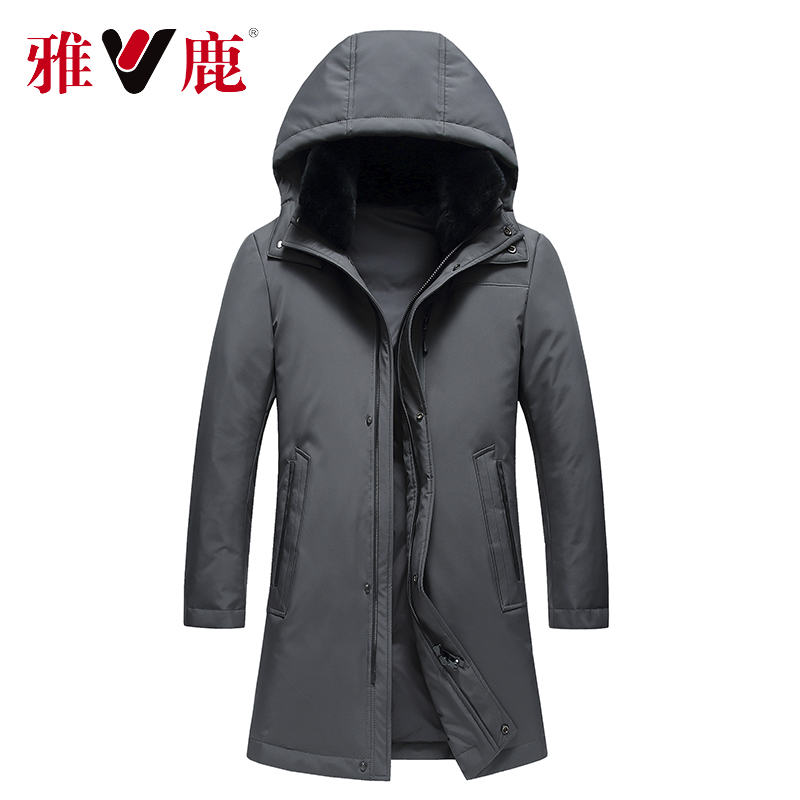 反季雅鹿羽绒服男中长款 年新款工装冬加厚白鸭绒潮流帅气外套 2020 反季雅鹿羽绒服男中长款 年新款工装冬加厚白鸭绒潮流帅气外套 2020