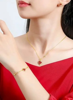 新中式本命年生肖马爱心手链女