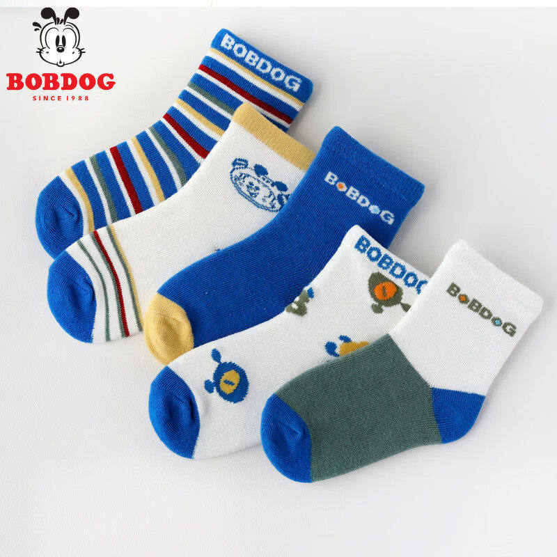 巴布豆（BOBDOG）巴布豆儿童袜子冬新款棉袜中大童秋冬季男童袜宝,淘宝优惠券,粉丝福利购,淘宝优惠卷