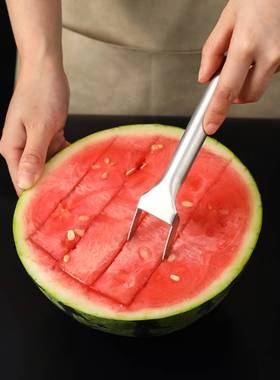 适用于川岛屋不锈钢切西瓜神器切块切丁水果分割器家用吃瓜专用叉