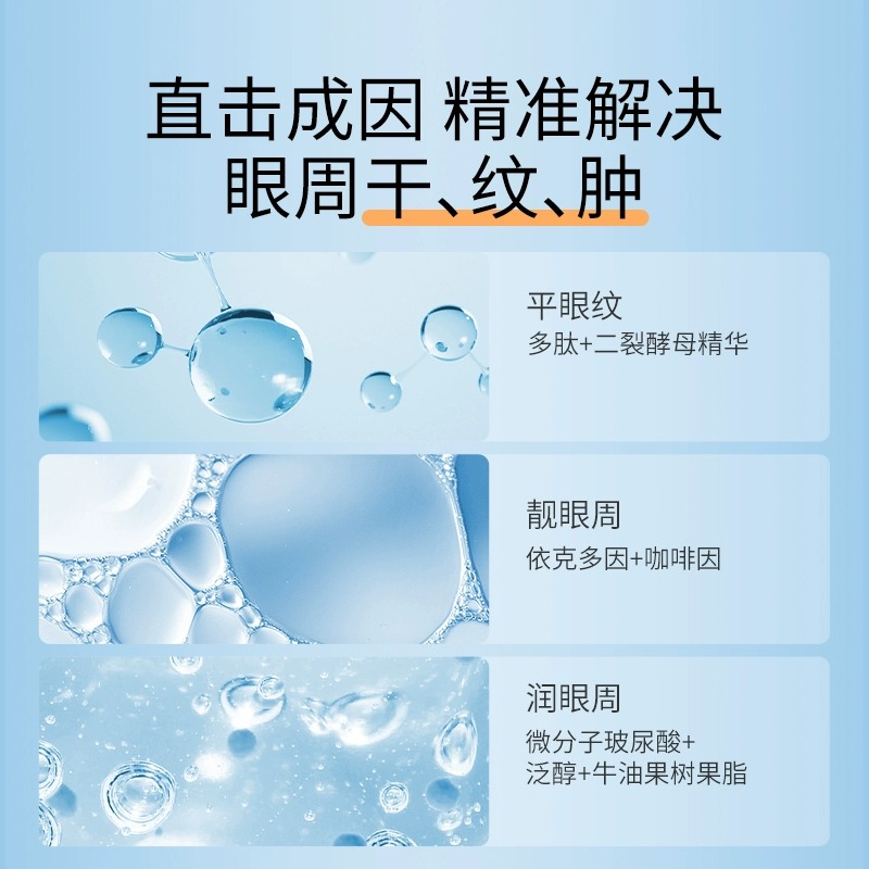 益肤·微分子玻尿酸多肽眼霜保湿补水滋润舒缓修护抚纹15g