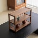 Black walnut solid wood teacup holder purple sand teapot storage rack