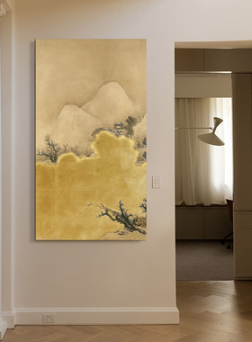 中古风装饰画玄关入画画可定制画