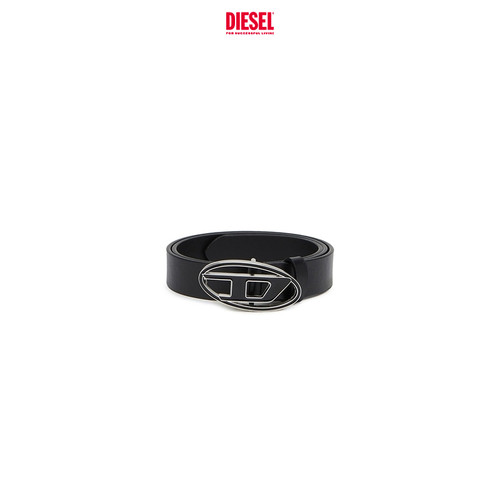[经典]DIESEL女士OVAL D LOGO黑色皮带腰带X09716P1245 - 图3