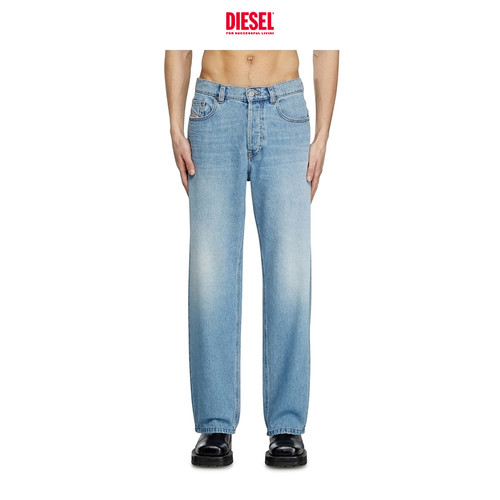 [折扣]DIESEL男士D-MACS通勤穿搭中腰合身直筒牛仔裤A041490CLBA - 图1