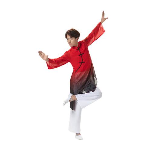 古典大中学生表演出运动会入场武术太极舞蹈服装飘逸水墨中国风男 - 图3