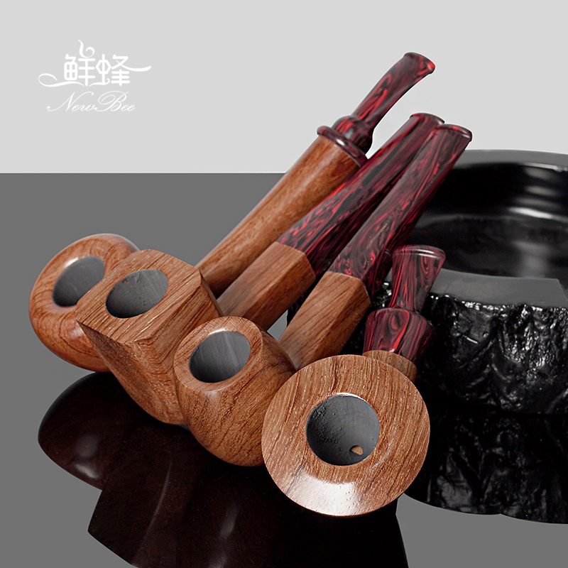 NewBee花梨木烟斗手工实木自由式空腔斗老式传统过滤男士专用烟具 - 图1