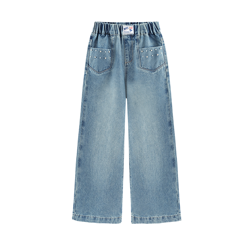 迪士尼童装女童休闲裤中大童直筒牛仔裤儿童女孩春秋新款小孩裤子,淘宝优惠券,粉丝福利购,淘宝优惠卷