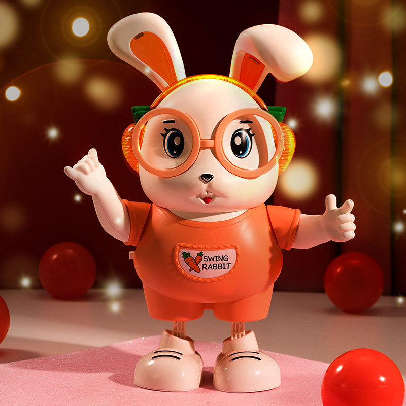 宝宝抬头练习玩具训练0一3小兔子 聚乐宝贝电动/遥控动物/人物