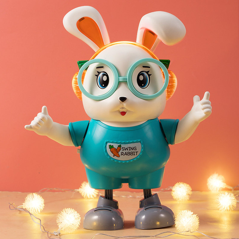 宝宝抬头练习玩具训练0一3小兔子 聚乐宝贝电动/遥控动物/人物