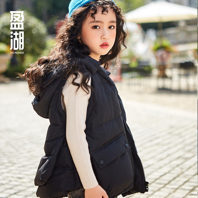 盈湖儿童反季连帽加厚男女童羽绒服 盈湖童装羽绒服