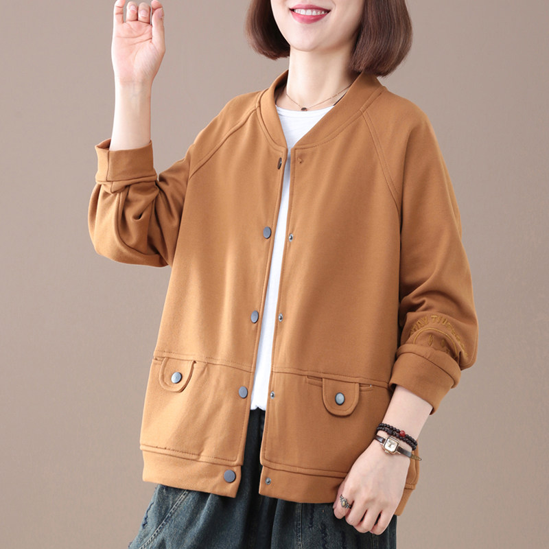 商场专柜撤回女装韩版大码夹克外套秋洋气宽松刺绣上衣休闲棒球服,淘宝优惠券,粉丝福利购,淘宝优惠卷