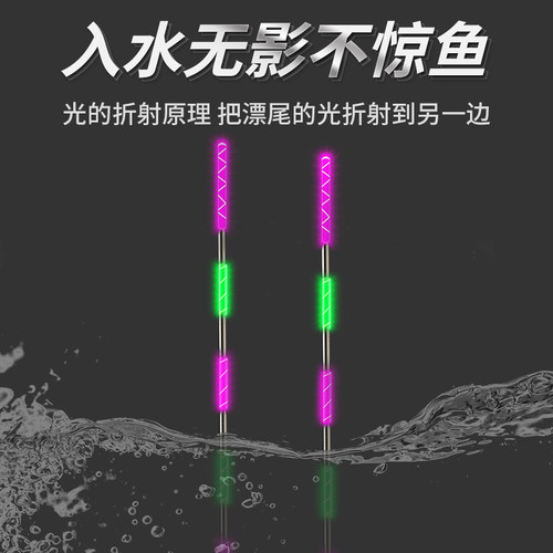 浅水夜光漂冷光尾高灵敏电子漂鲫鱼漂夜钓浮漂日夜两用鱼漂水无影 - 图2