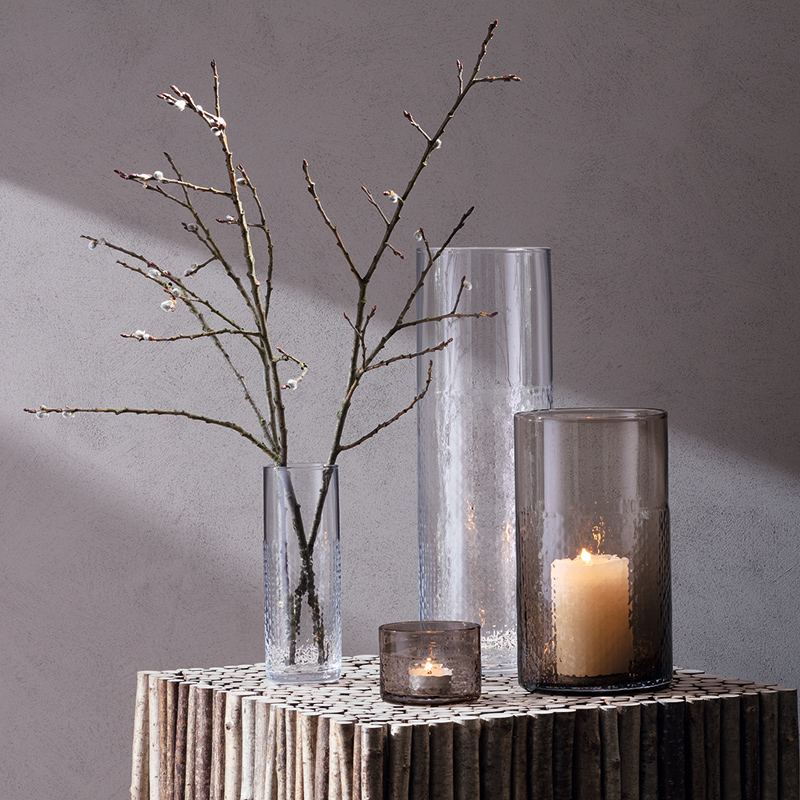 7折 英国LSA花瓶装饰摆件客厅复古水晶玻璃鲜花干花插花器烛台 - 图0
