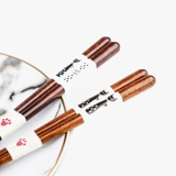 Японские палочки для еды Ishida в горошек, кот, милые японские заостренные палочки для еды, нескользящие палочки для еды в японском стиле из цельного дерева, одинарные и двойные