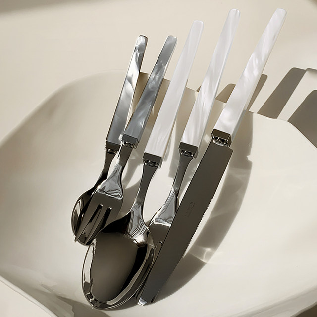 French Capdeco square handle Western dining tableware