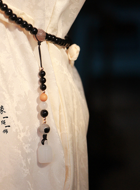 新款新中式压襟国风斜挎链挂饰旗袍配饰简约清冷系装饰项链