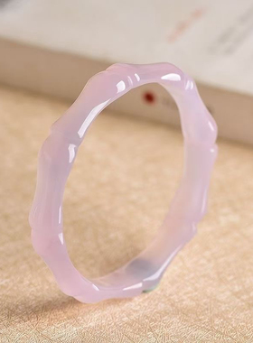 公主风女款芙蓉玉玛瑙竹节手镯