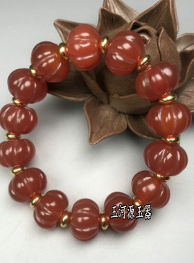 红玉髓手串男女款南瓜珠