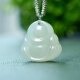 Natural Hetian Jade Qingshui Jade Big Belly Buddha Pendant