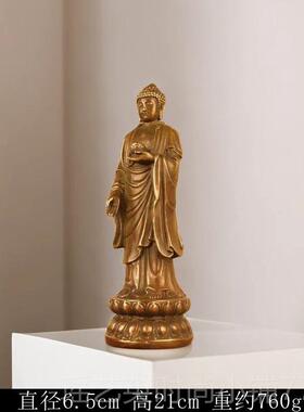 正品铜像释迦摩尼佛描金铜摆件大日如来浴佛铜三佛宝阿陀佛弥药师
