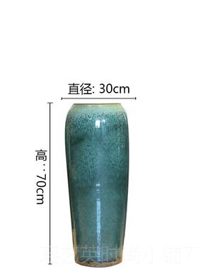 正品陶瓷客厅落地花瓶干色花颜花釉窑变瓶现代酒摆店插花大号花瓶