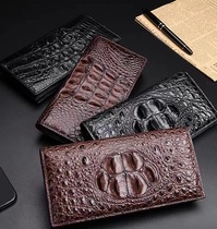 Thai Avocado Leather Mens Suit Clip Casual Fashion Genuine Leather Long Money Clip Capacity Big Screens multiple